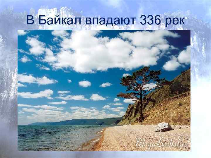 В Байкал впадают 336 рек 