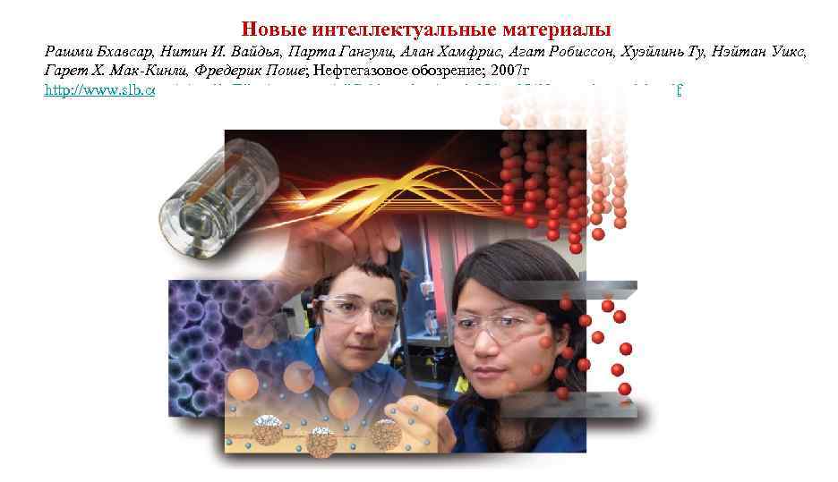 Новые интеллектуальные материалы Рашми Бхавсар, Нитин И. Вайдья, Парта Гангули, Алан Хамфрис, Агат Робиссон,