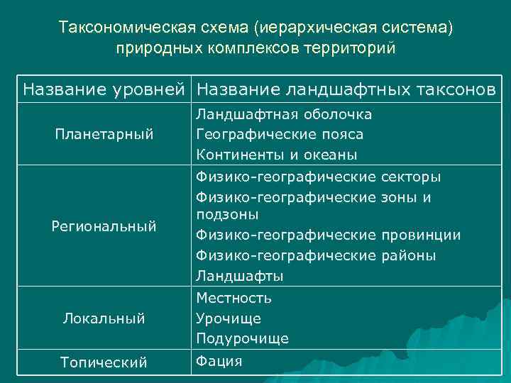 Схема таксонов животных