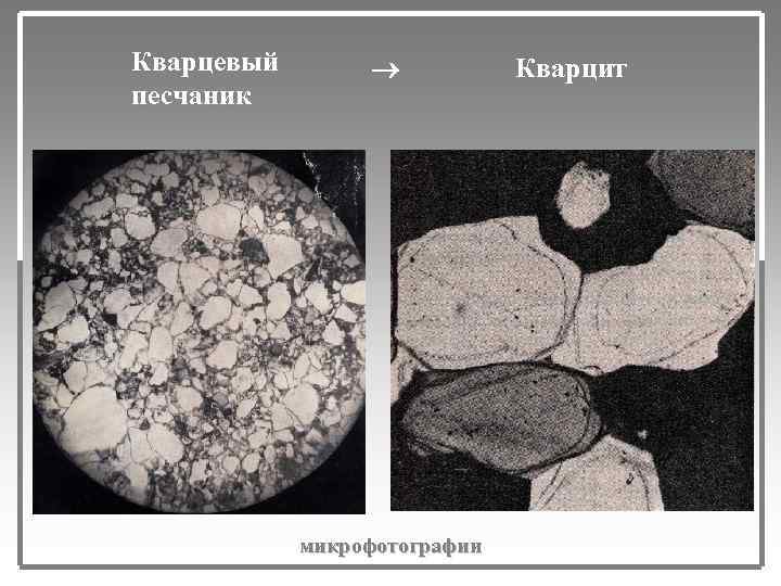 Кварцевый песчаник микрофотографии Кварцит 