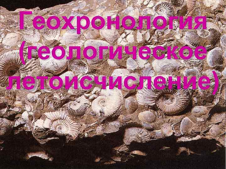 Геохронология (геологическое летоисчисление) 