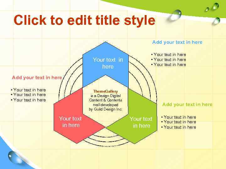 Click to edit title style Add your text in here Your text in here