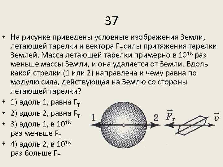 Сила действующая со стороны земли. На рисунке приведены условные изображения земли летающей тарелки. Вектор силы притяжения. Тарелочка земное Притяжение. На рисунке приведены условия изображения земли и вектора.