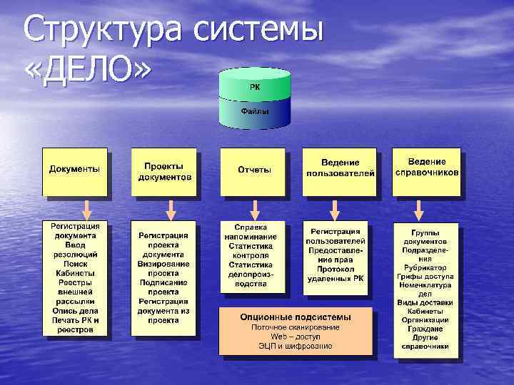 Структура системы «ДЕЛО» 