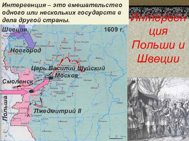 Интервенция – это вмешательство одного или нескольких государств в дела другой страны. Швеция 1609