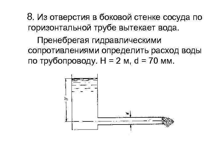 В боковой стенке бака