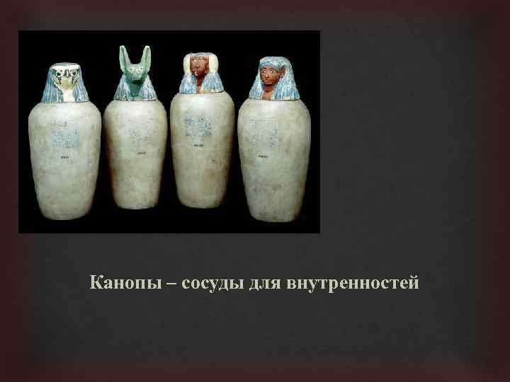 Канопы – сосуды для внутренностей 