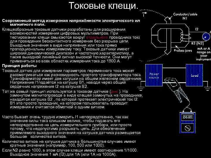 Токовые клещи. Современный метод измерения напряжённости электрического или магнитного поля. Клещеобразные токовые датчики разработаны
