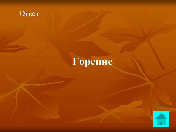Ответ Горение 