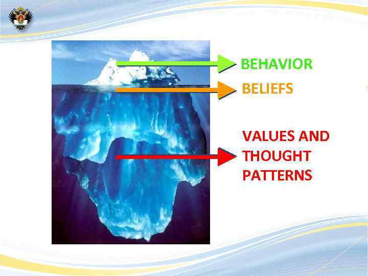 BEHAVIOR BELIEFS VALUES AND THOUGHT PATTERNS 