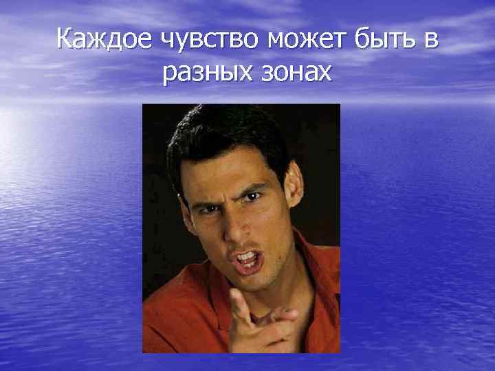 Каждое чувство может быть в разных зонах 