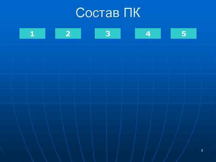 Состав ПК 1 2 3 4 5 3 