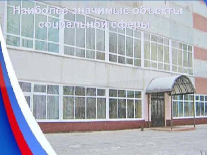 Наиболее значимые объекты социальной сферы. 