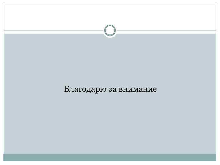 Благодарю за внимание 