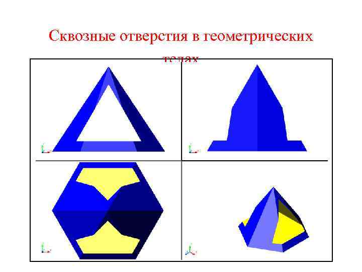 Сквозные отверстия в геометрических телах 