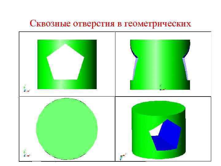 Сквозные отверстия в геометрических телах 