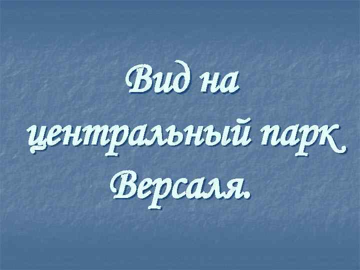 Вид на центральный парк Версаля. 