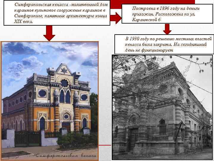 Симферопольская кенасса -молитвенный дом караимов культовое сооружение караимов в Симферополе, памятник архитектуры конца XIX