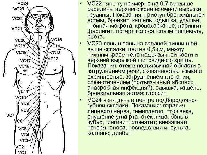  • VC 22 тянь-ту примерно на 0, 7 см выше середины верхнего края
