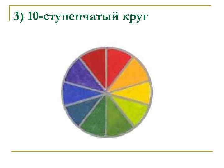 3) 10 -ступенчатый круг 