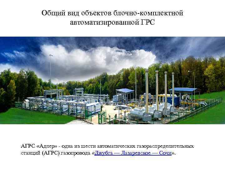 Общий вид объектов блочно-комплектной автоматизированной ГРС АГРС «Адлер» - одна из шести автоматических газораспределительных