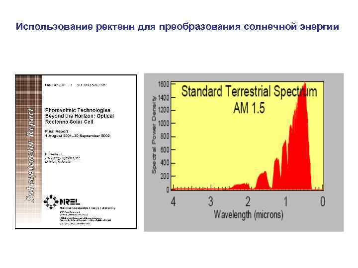 Использование ректенн для преобразования солнечной энергии 