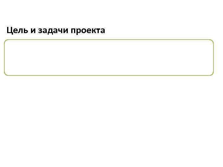Цель и задачи проекта 