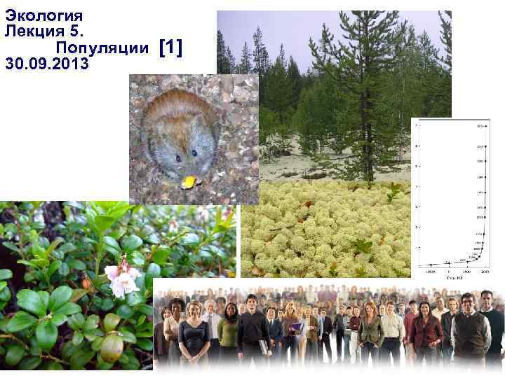 Экология Лекция 5. Популяции [1] 30. 09. 2013 