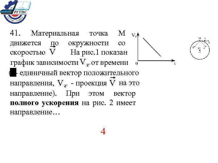 Материальная точка м движется по окружности со скоростью v на рисунке 1 показан график зависимости