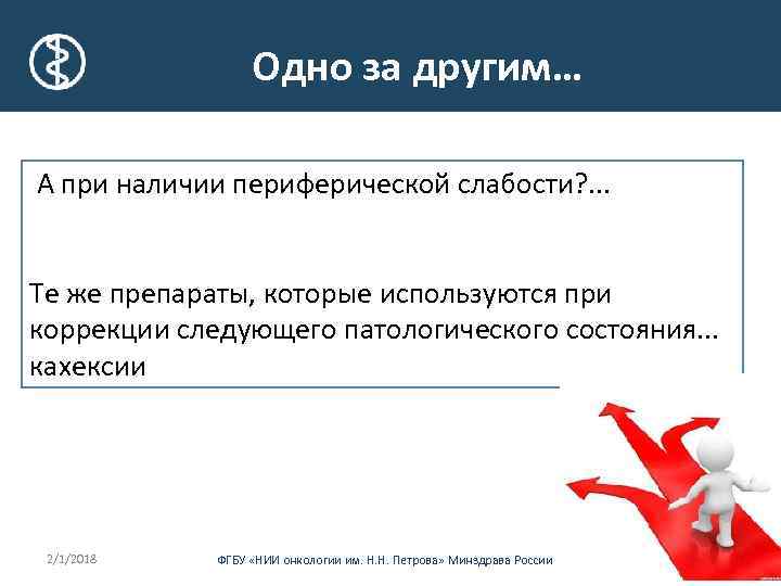 Одно за другим… А при наличии периферической слабости? . . . Те же препараты,