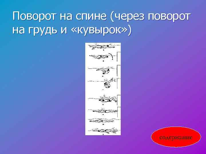 Поворот на спине (через поворот на грудь и «кувырок» ) содержание 