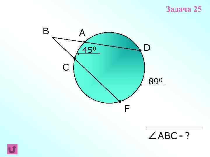 Задача 25 B A D 450 C 890 F 