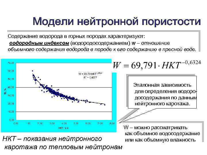 Содержание водорода в горных породах характеризуют: водородным индексом (водородосодержанием) w – отношение объемного содержания