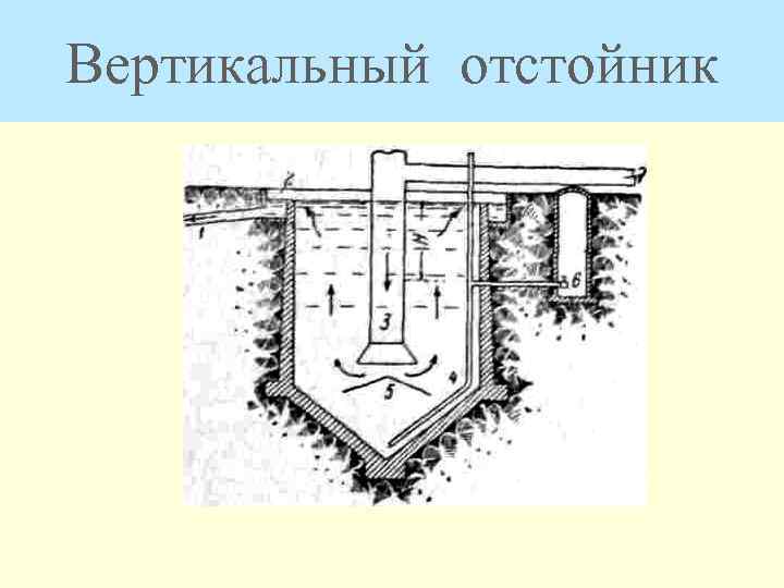 Схема вертикального отстойника