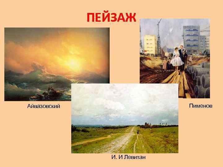 ПЕЙЗАЖ Пименов Айвазовский И. И Левитан 