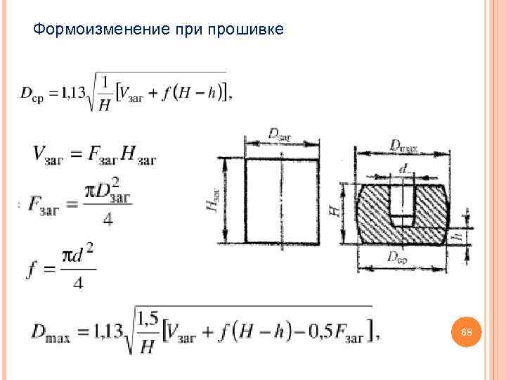 Формоизменение при прошивке 68 