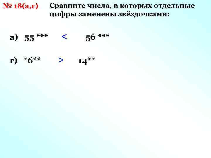 Сравните числа 0 и 35