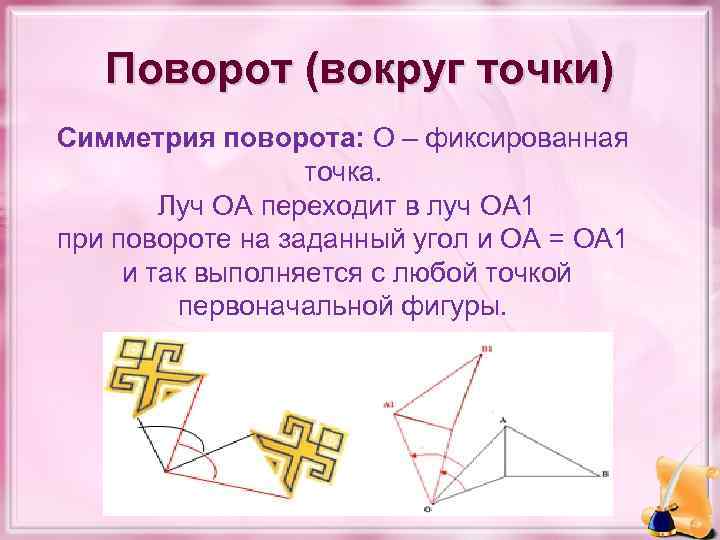 Поворот изображения. Поворот симметрия. Поворот вокруг точки. Поворот вокруг точки симметрия. Поворотная симметрия в геометрии.