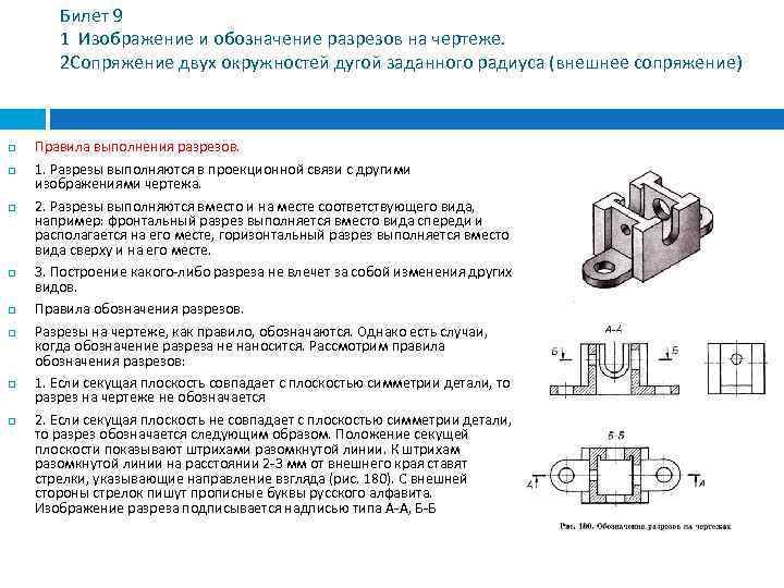 Разрезы какими буквами