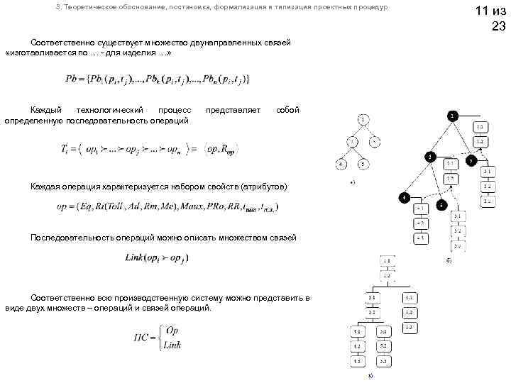  3. Теоретическое обоснование, постановка, формализация и типизация проектных процедур 11 из 23 Соответственно