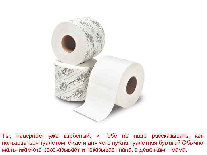 Ты, наверное, уже взрослый, и тебе не надо рассказывать, как пользоваться туалетом, биде и
