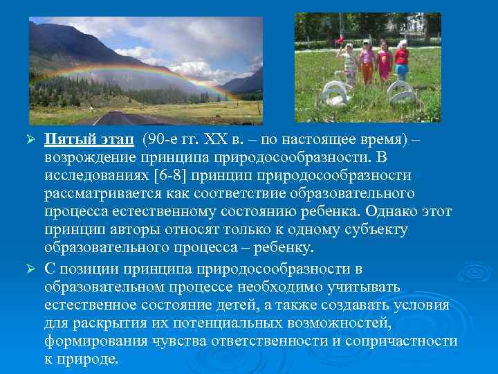 Пятый этап (90 -е гг. XX в. – по настоящее время) – возрождение принципа