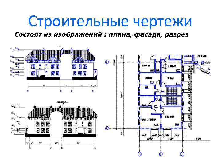 План фасад разрез это