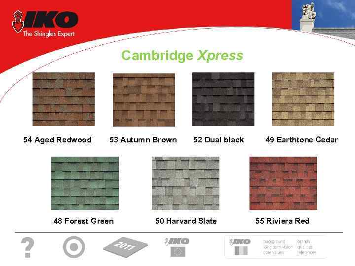 Cambridge Xpress 54 Aged Redwood 53 Autumn Brown 48 Forest Green 52 Dual black