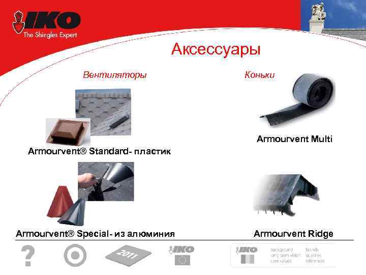 Аксессуары Вентиляторы Коньки Armourvent Multi Armourvent® Standard- пластик Armourvent® Special- из алюминия Armourvent Ridge