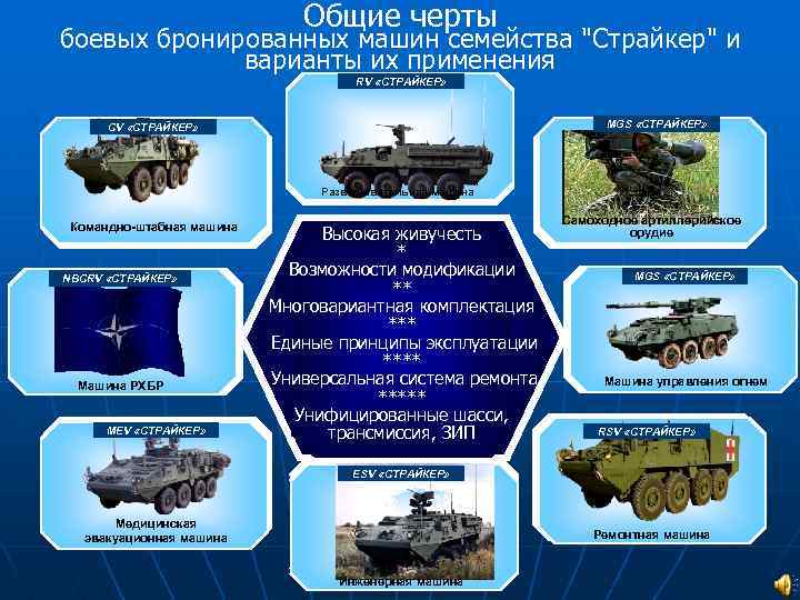 Общие черты боевых бронированных машин семейства 