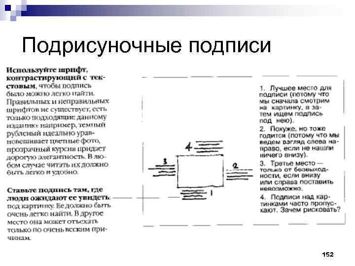 Подрисуночные подписи 152 