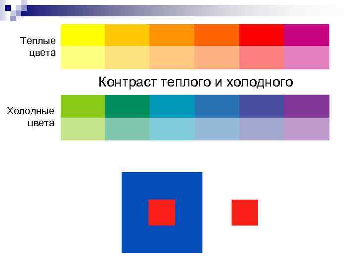 Контраст холодного и теплого рисунок