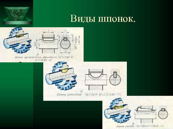 Виды шпонок. 