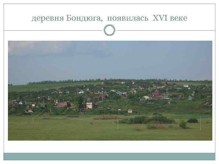деревня Бондюга, появилась XVI веке 